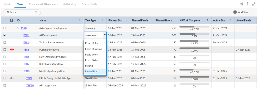 How to Select the Task Type - Nimble Knowledge Base