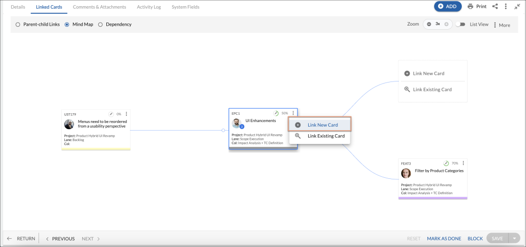 How to Manage Linked Cards in Workitems - Nimble Knowledge Base