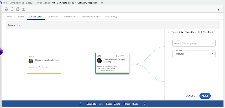 Add New Traceability