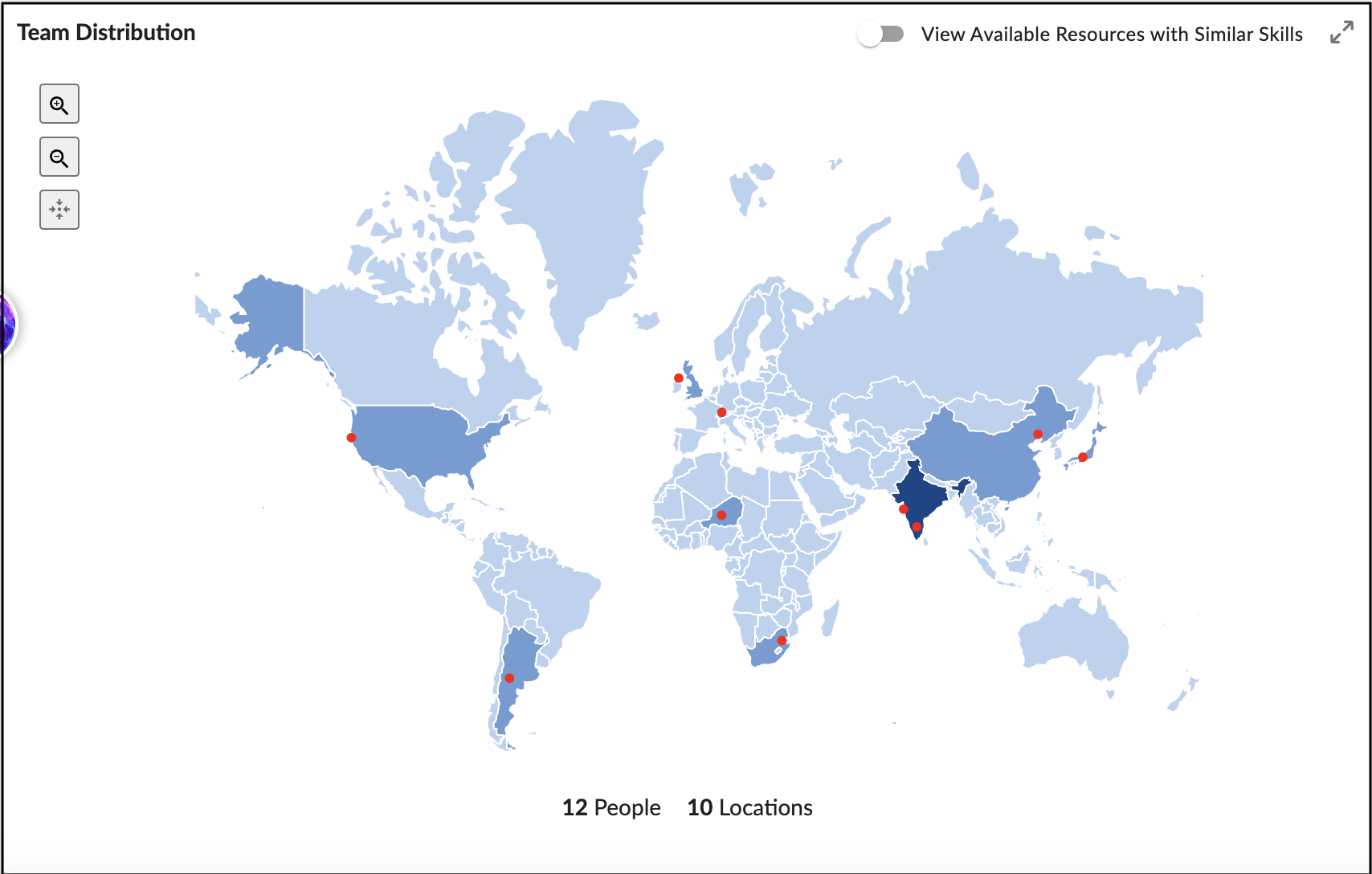 Distributed Project Team Global Map