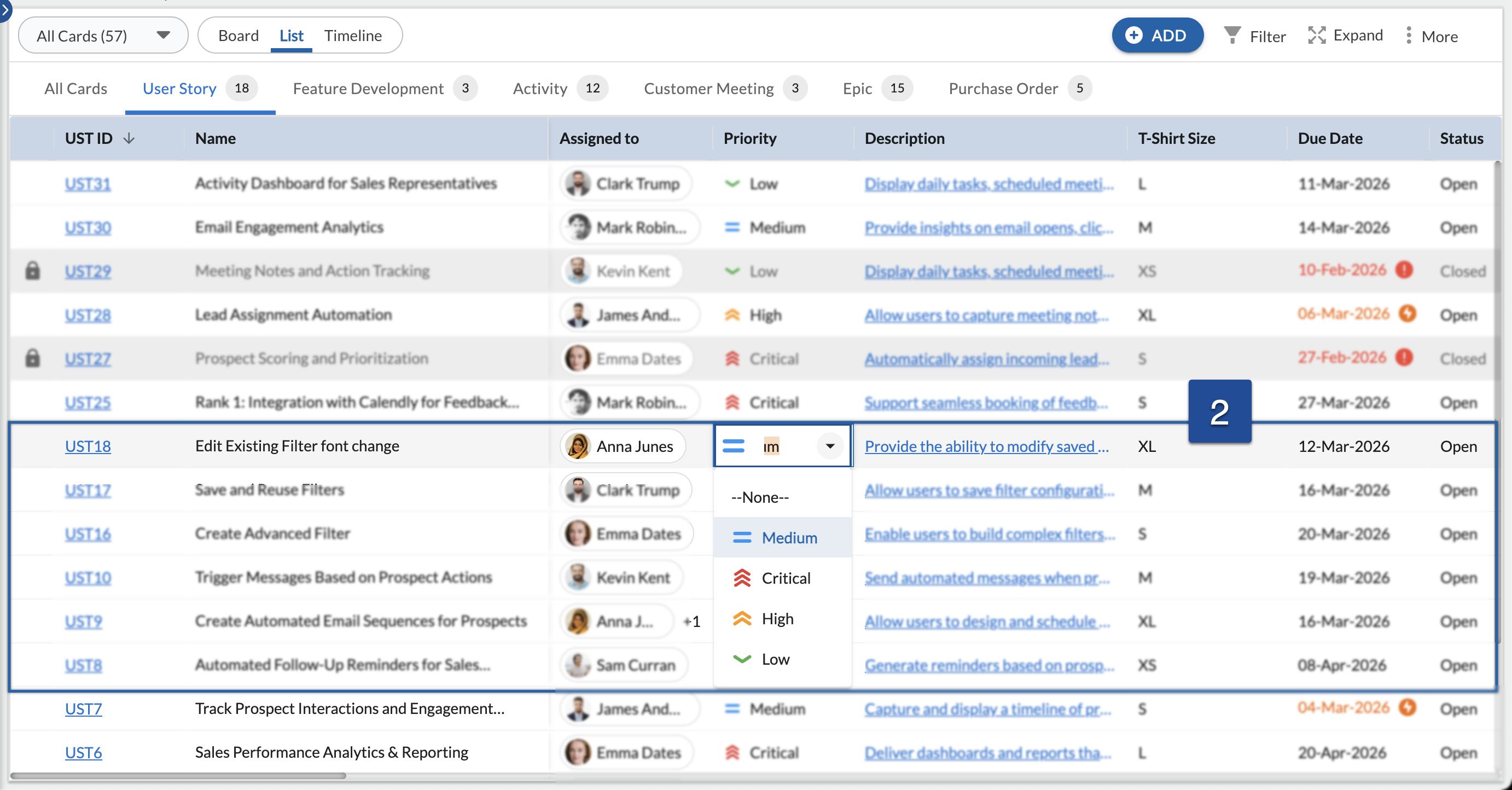List View