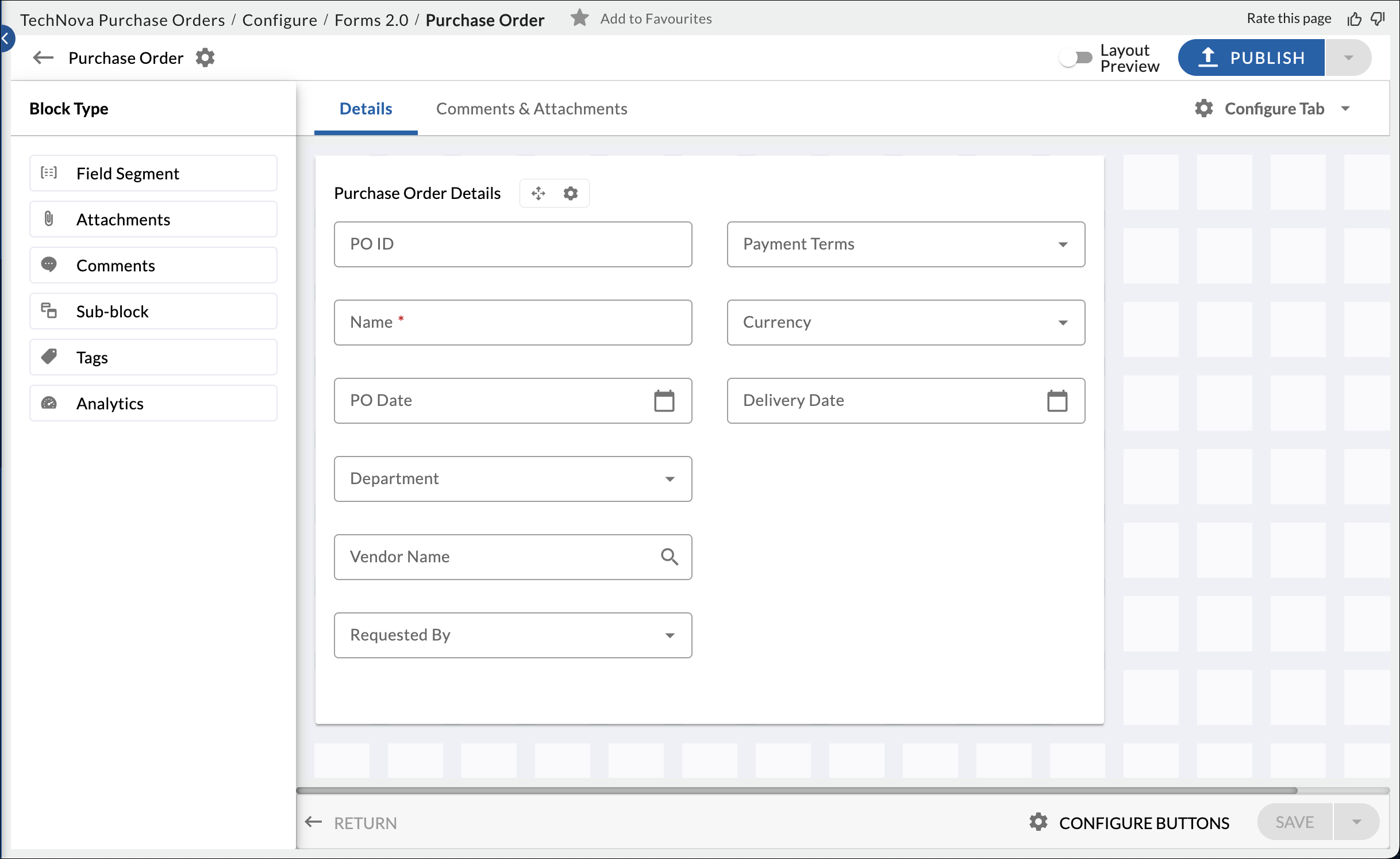 Purchase Order Builder