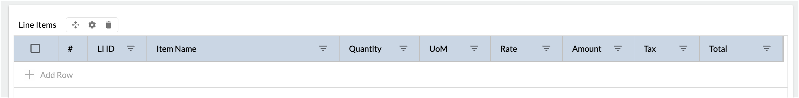 Purchase Order Line Items