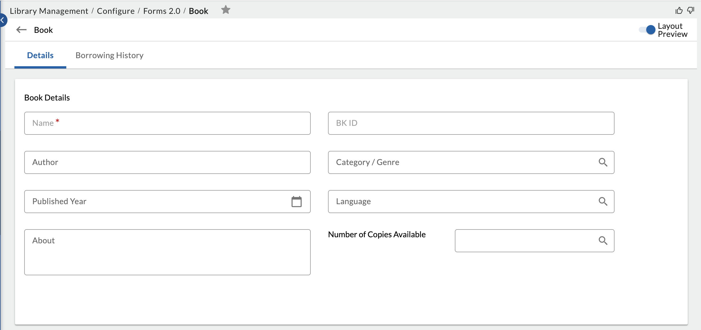 Book - Custom Form