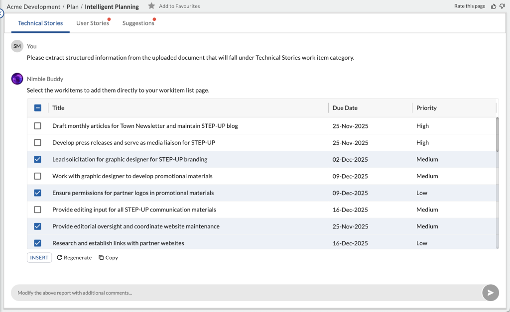 Upload documents to a project