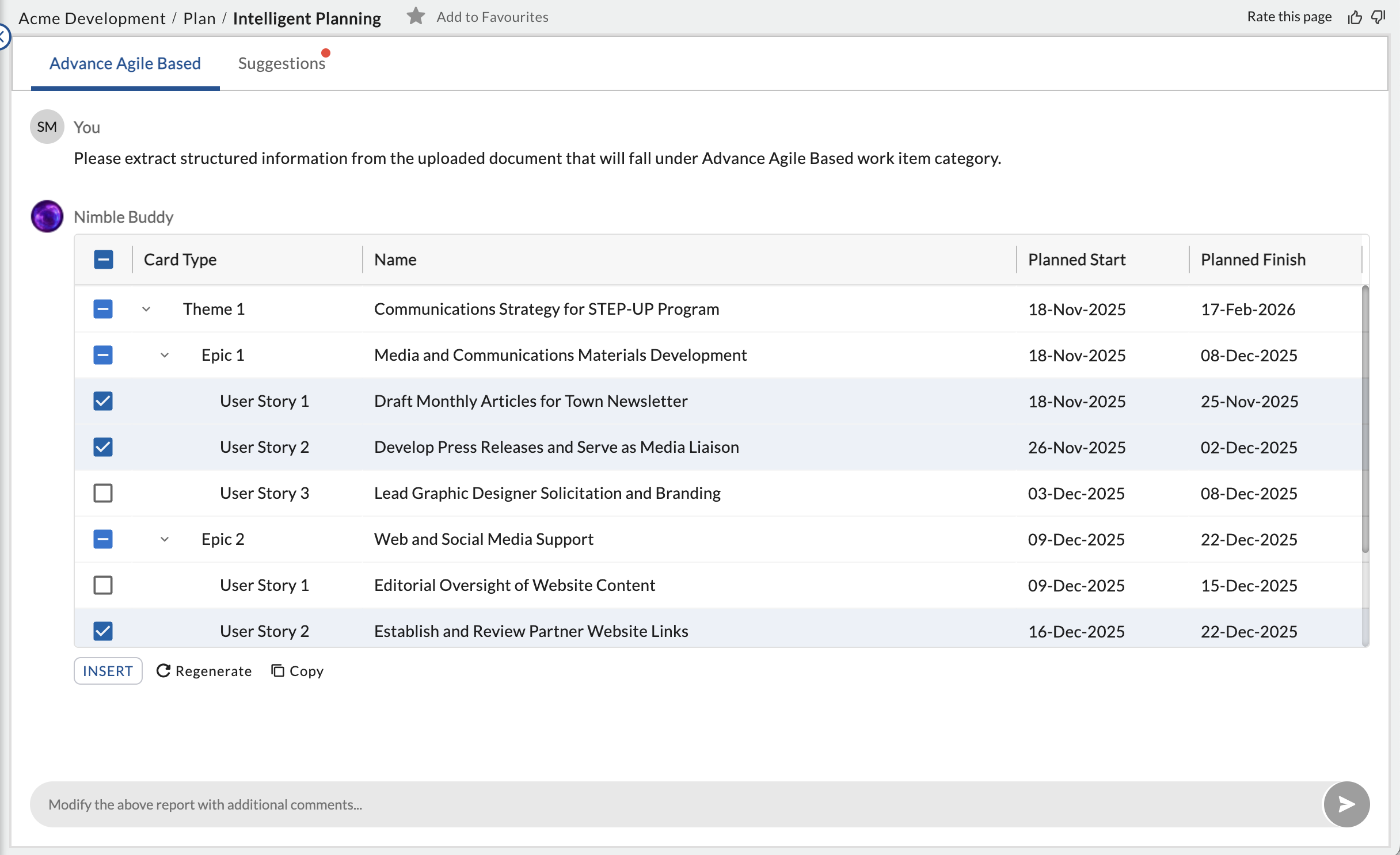 Upload documents to a project