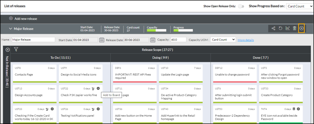 Release Planning - SwiftKanban Knowledge Base