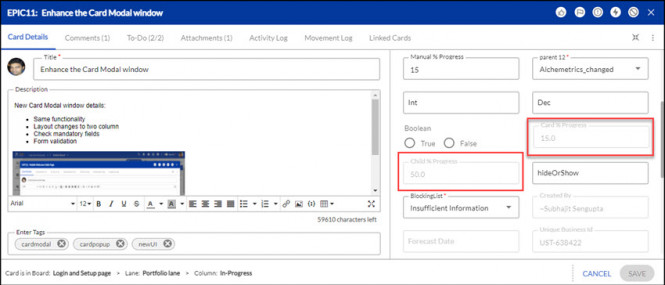 Key UI Features of the SwiftKanban Card Layout - SwiftKanban Knowledge Base