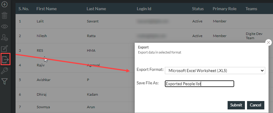 Export People list