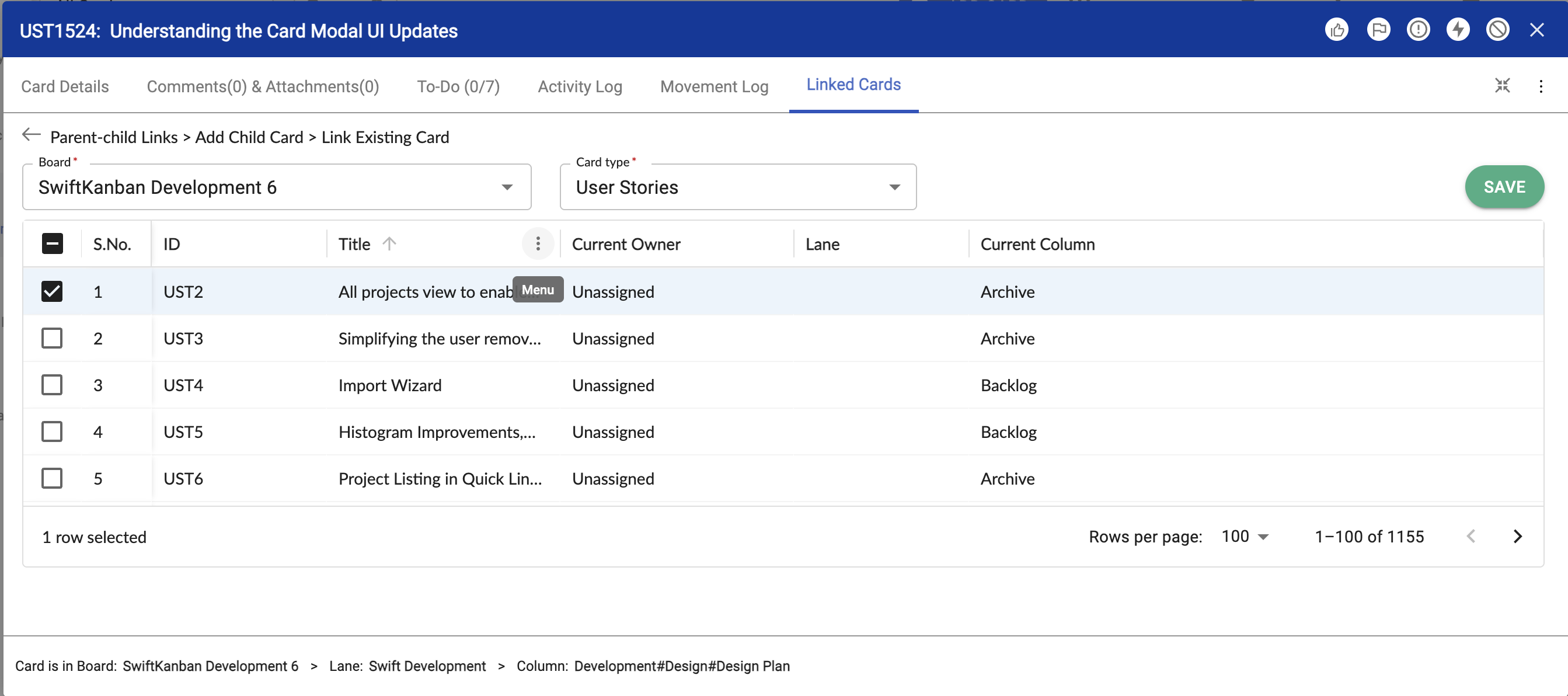 Linking Cards - SwiftKanban Knowledge Base