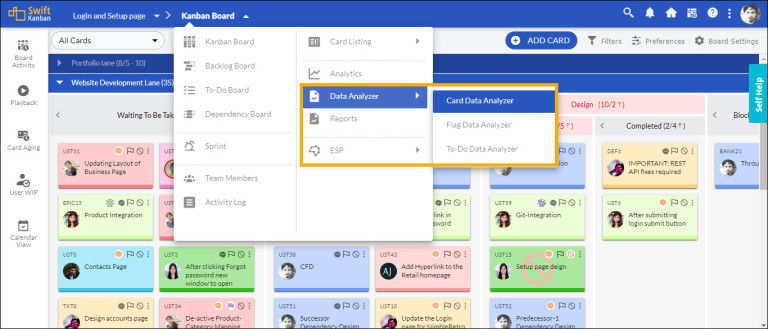 Working with Data Analyzer - SwiftKanban Knowledge Base