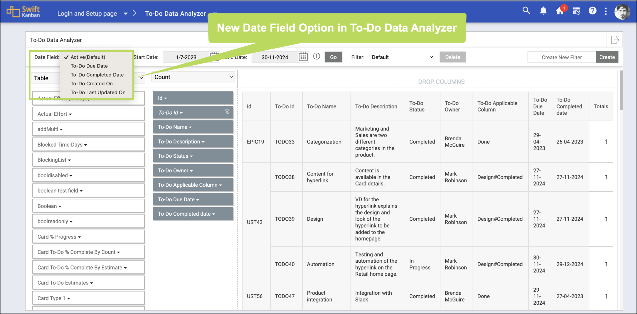 What's New in 11.23 - SwiftKanban Knowledge Base