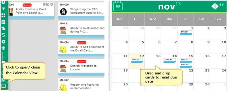 Swiftkanban Calendar