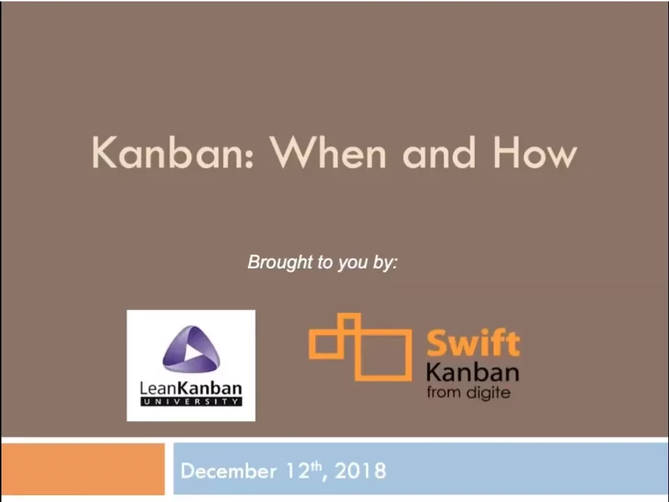 Kanban When And How