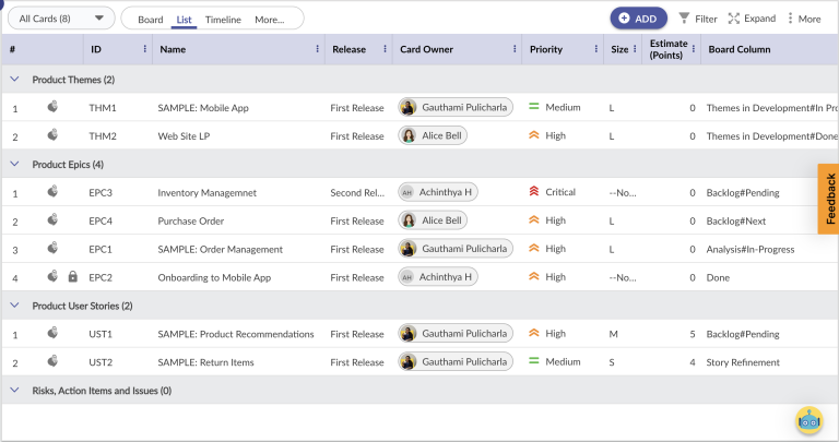 Product Management Template - Story Mapping | Backlog Refinement