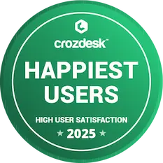 crozdesk happiest users badge 1 Crozdesk Happiest Users Badge 1
