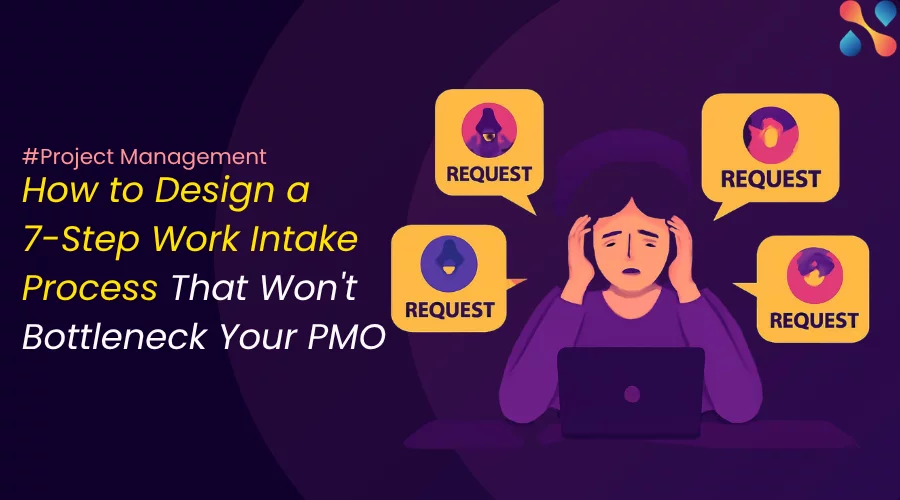Featured image for the blog titled 'how to design a work intake process'.